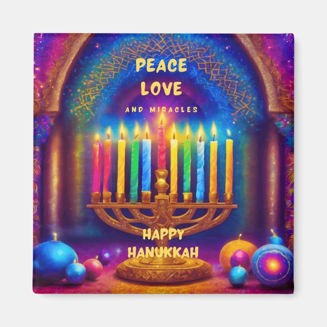 Imán Paz, amor y milagros - Hanukkah (Frente)