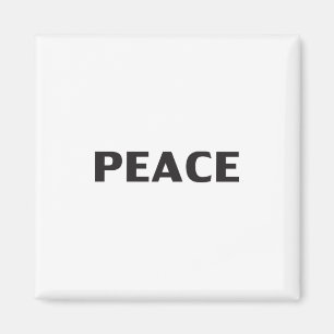 Imán "Paz" blanco negro