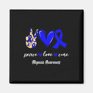Imán Paz Cure Alopecia Cinta Azul Conciencia
