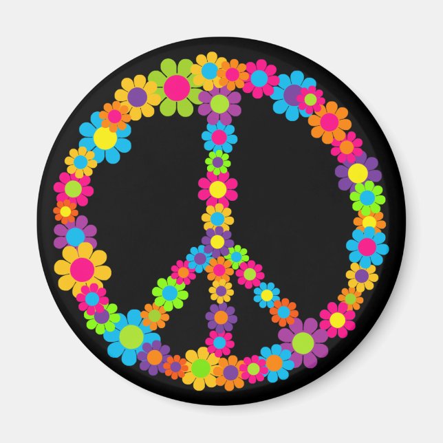 Imán Paz del poder de las flores (Frente)