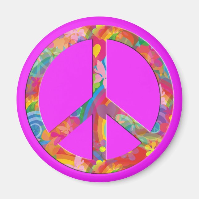 Imán Paz del poder de las flores | rosa (Frente)