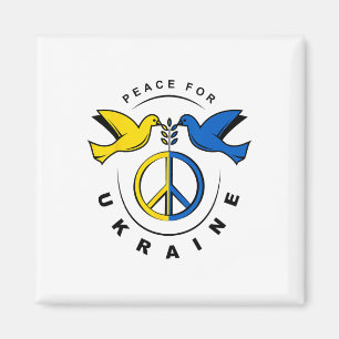 Imán Paz para Ucrania Paloma Bandera de Ucrania Estoy c