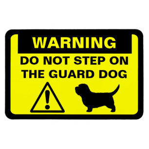 Imán PBGV Perro Guardián Humorístico de Advertencia
