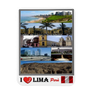 Imán PE Perù - Lima - I Love Mosaic -
