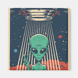 Imán Peace Alien Magnet