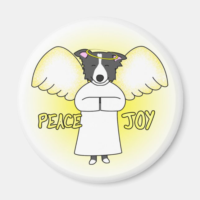 Imán Peace Joy Border Collie (Frente)