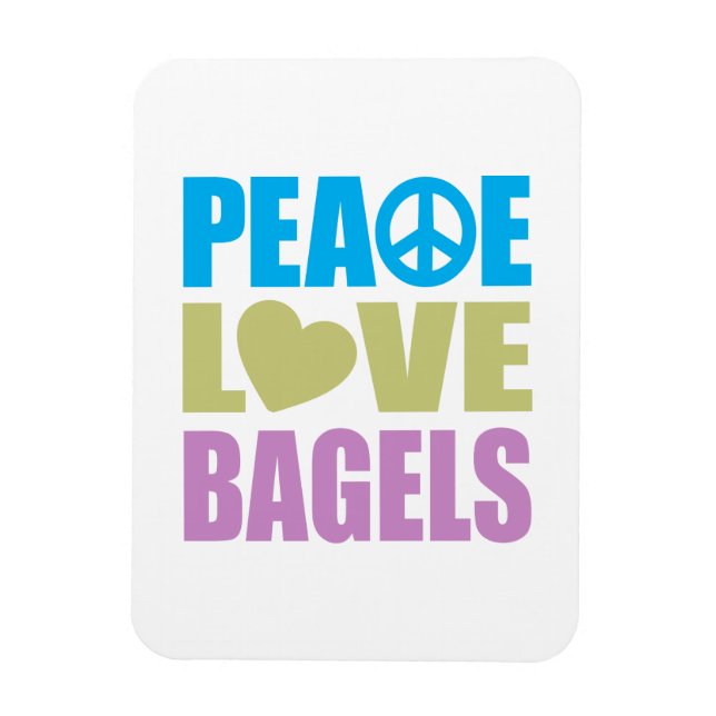 Imán Peace Love Bagels (Vertical)
