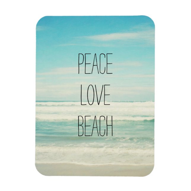 Imán Peace Love Beach (Vertical)