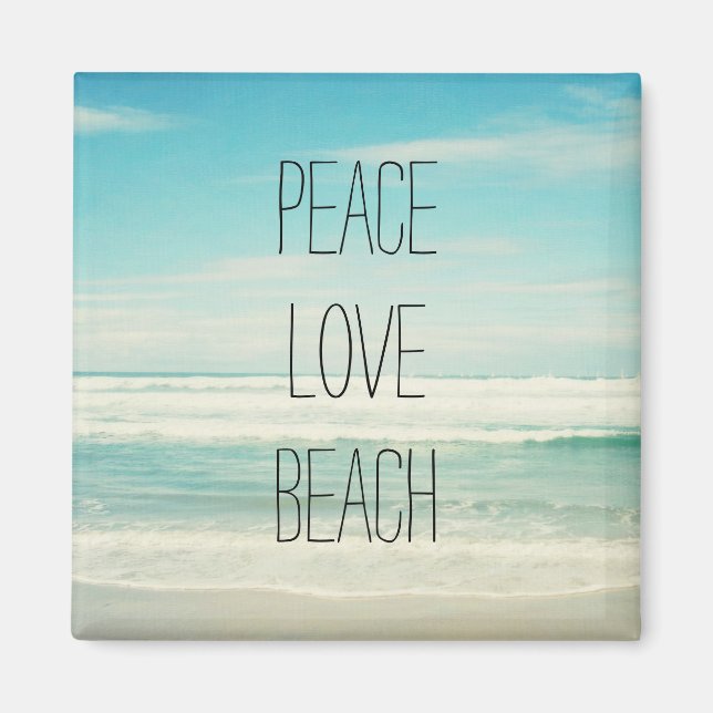 Imán Peace Love Beach (Frente)