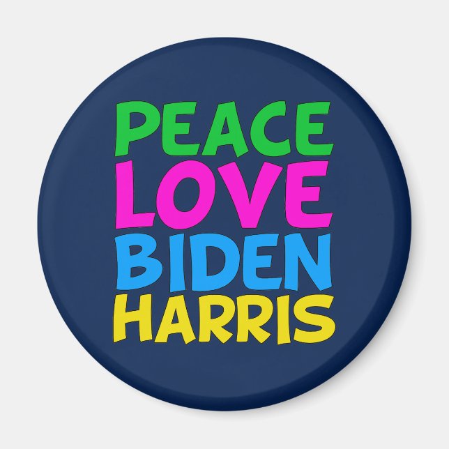 Imán Peace Love Biden Harris (Frente)