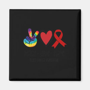 Imán Peace Love Cure Bloguea Cáncer de Squ Apoyo de Con
