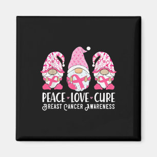 Imán Peace Love Cure Breve Cancer Awareness Warrior Pi