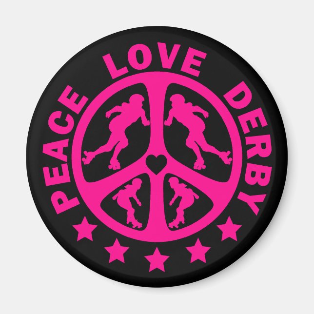 Imán Peace Love Derby (Frente)