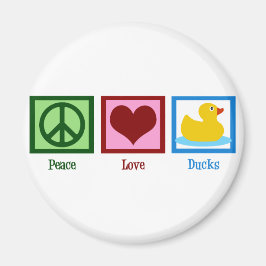 Imán Peace Love Ducks