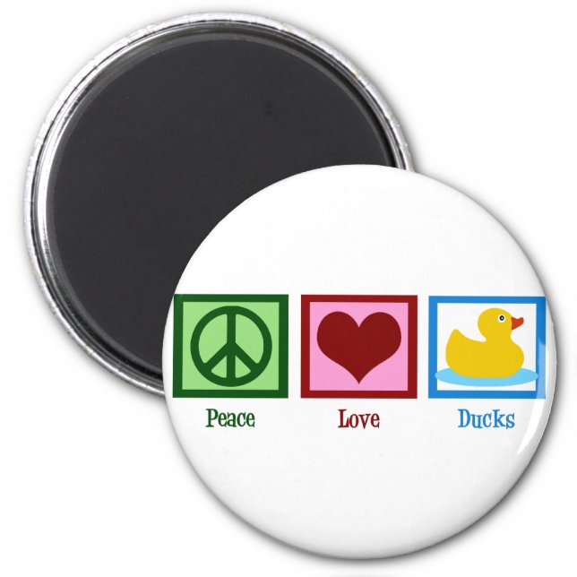 Imán Peace Love Ducks (Frente)