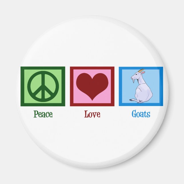 Imán Peace Love Goats (Frente)