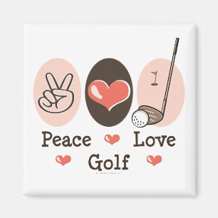 Imán Peace Love Golf Magnet