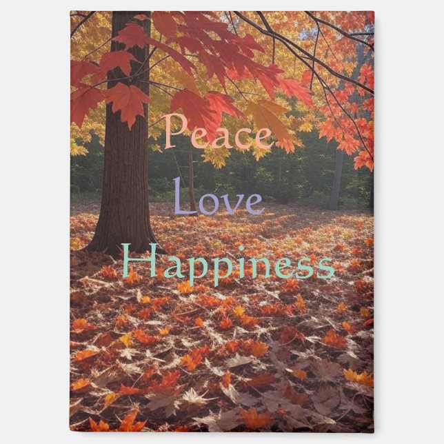 Imán Peace Love Happiness  Magnet (Anverso)