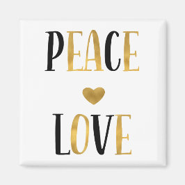 Imán Peace Love Heart