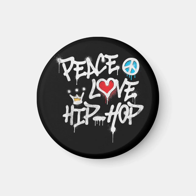 Imán Peace Love Hip Hop Dance (Frente)