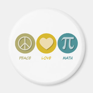 Imán Peace Love Math