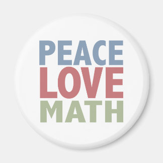 Imán Peace Love Math