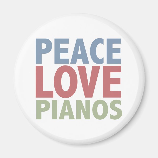 Imán Peace Love Pianos (Frente)