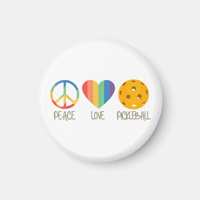 Imán Peace Love Pickleball (Frente)