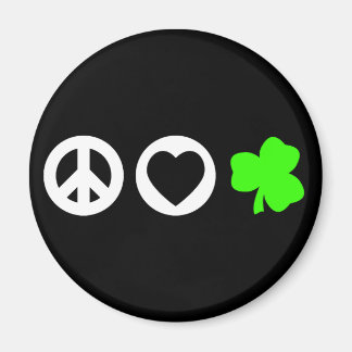 Imán Peace Love Shamrock