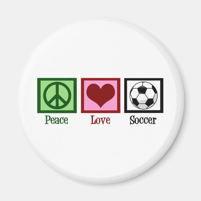 Imán Peace Love Soccer (Frente)