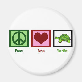 Imán Peace Love Turtles