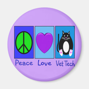 Imán Peace Love Vet Tech
