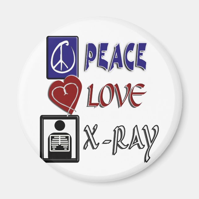 IMÁN PEACE LOVE XRAY (Frente)