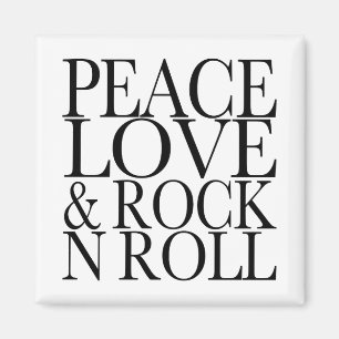 Imán Peace Love y Rock 'N Roll