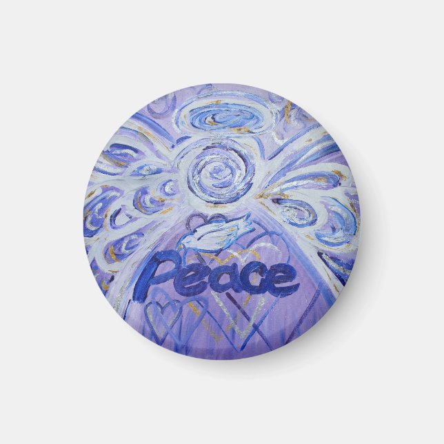 Imán Peace Word Art Guardian Angel Magnet (Frente)