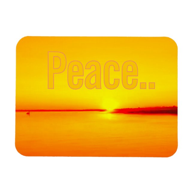 Imán Peaceful Amber Sunset (Horizontal)