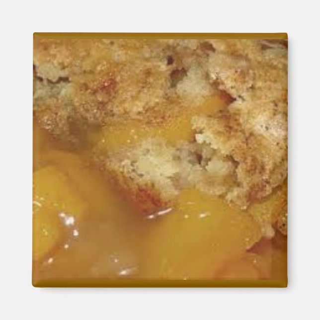 Imán Peach Cobbler casero (Frente)