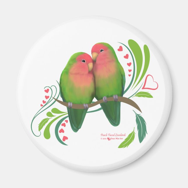 Imán Peach Faced Love Birds (Frente)
