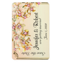 Peach Orchid Watercolor Posh Wedding Save the Date
