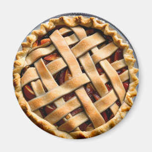 Imán Peach Pie con una corteza brillante
