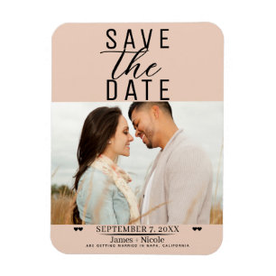Imán Peach Save the Date Boda Photo