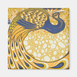 Imán Peacock Antiguo Vintage Coloroso