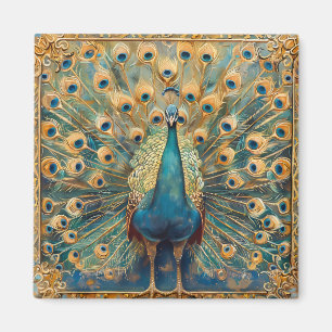 Imán Peacock Art Nouveau