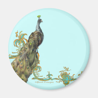 Imán Peacock & Gold Filigree