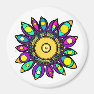 IMÁN PEACOCK MANDALA