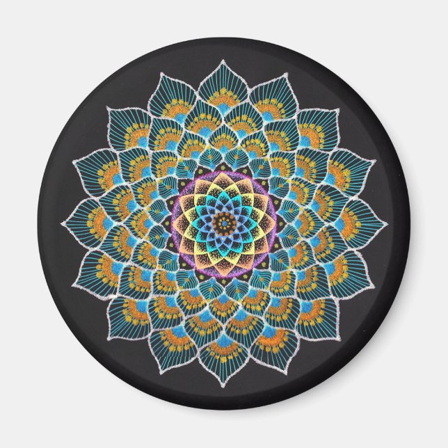 Imán Peacock Mandala Magnet (Frente)