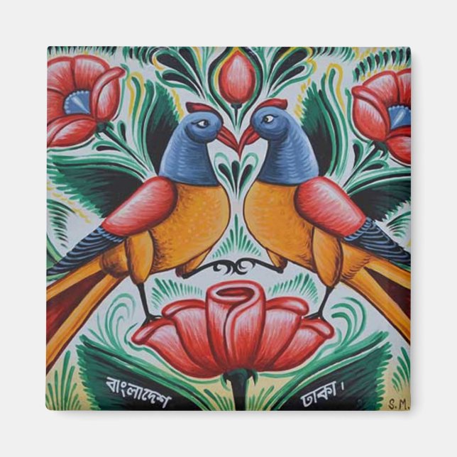 Imán Peacock rickshaw art (Frente)