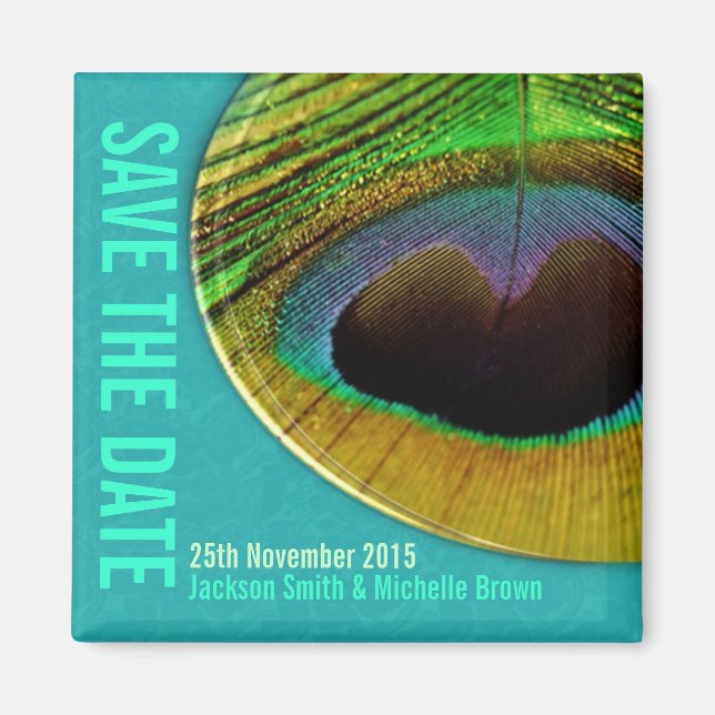 Imán Peacock salve la fecha del Aqua Magnet (Frente)