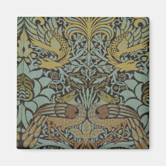 Imán Peacock y Dragón (por William Morris) (Frente)