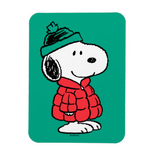 Imán Peanuts   Snoopy Winter Coat & Hat
